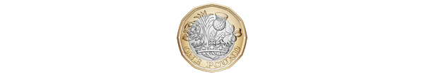 One pound coin promotional graphic